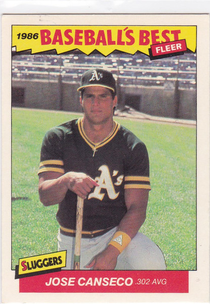 1986 Fleer Baseball's Best #5 Jose Canseco Oakland Athletics