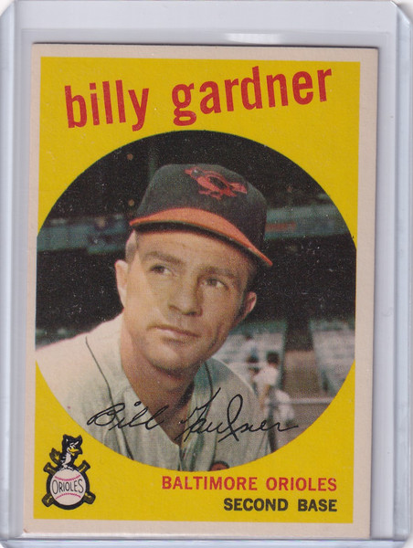 1959 Topps Baseball #89 Billy Gardner - Baltimore Orioles