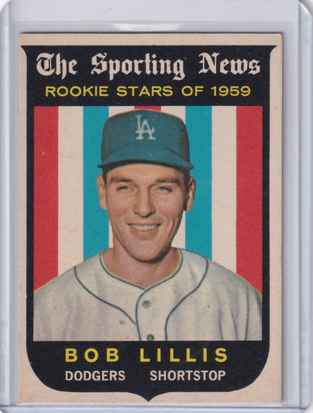 1959 Topps Baseball #133 Bob Lillis - Los Angeles Dodgers RC