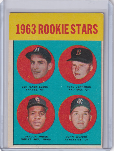 1963 Topps 253 1963 Rookie Stars - Gabrielson / Jernigan / Jones / Wojcik RC