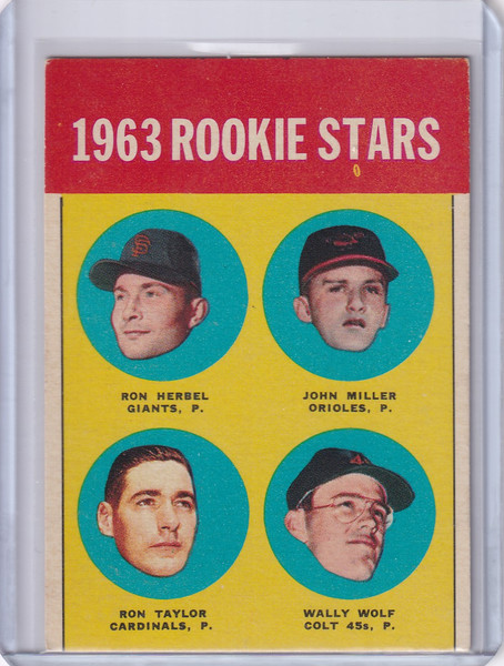 1963 Topps 208 1963 Rookie Stars - Herbel / Miller / Taylor /  Wolf RC