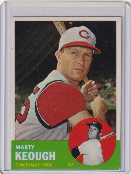 1963 Topps 21 Marty Keough - Cincinnati Reds