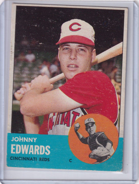 1963 Topps 178 Johnny Edwards - Cincinnati Reds
