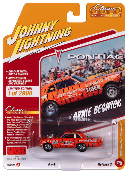 Johnny Lightning JLCG032 Classic Gold VER B 1963 Pontiac Tempest Orange