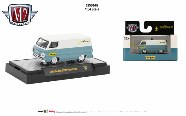 M2 Machines Auto Trucks 1:64 1964 Dodge A-100 Panel Van  Rel 82