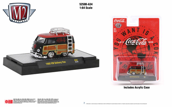 M2 Machines Coca-Cola Release A34 1960 VW Delivery Van