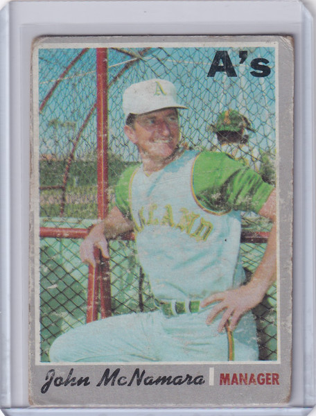 1970 Topps Baseball #706 John McNamara - Oakland Athletics RC