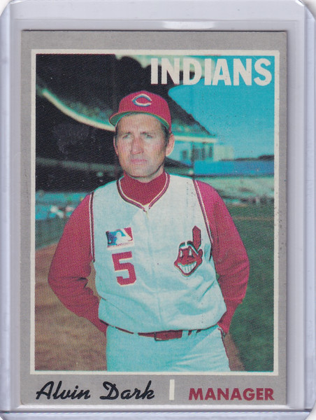 1970 Topps Baseball #524 Alvin Dark - Cleveland Indians