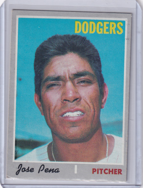 1970 Topps Baseball #523 Jose Pena - Los Angeles Dodgers