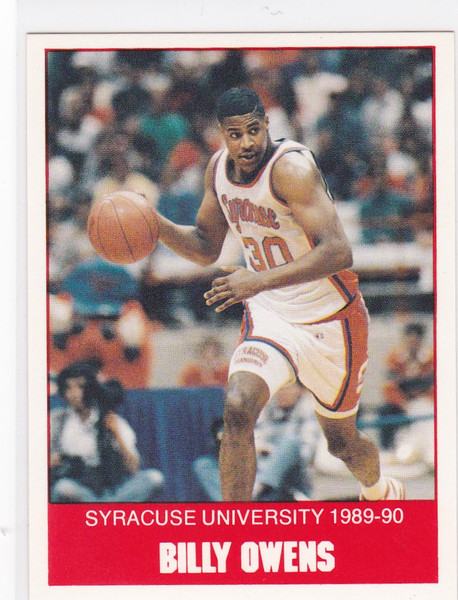 1989 Burger King #7 Billy Owens Syracuse