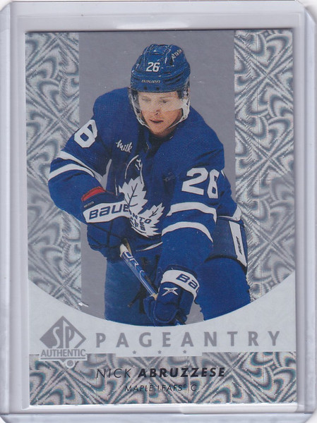 2022-23 Upper Deck SP Authentic #P-90 Nick Abruzzese - Toronto Maple Leafs