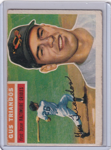 1956 Topps #80 Gus Triandos  - Baltimore Orioles DP