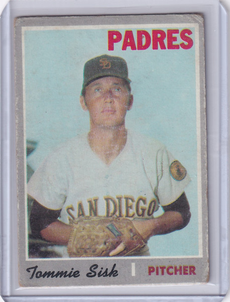 1970 Topps Baseball #374 Tommie Sisk - San Diego Padres