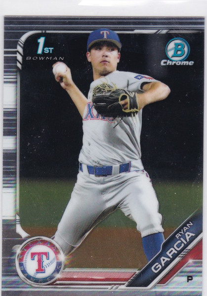 2019 Bowman Chrome #BDC-148 Ryan Garcia 1st Bowman Texas Rangers