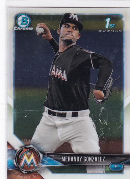 2018 Bowman Chrome #BCP70 Merandy Gonzalez Miami Marlins