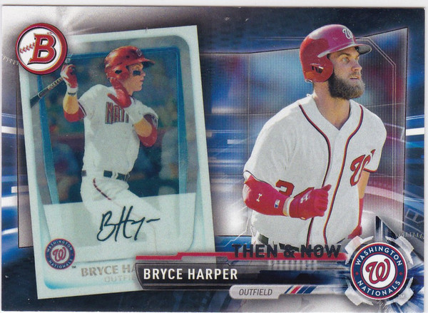 2017 Bowman THEN & NOW #6 Bryce Harper Washington Nationals