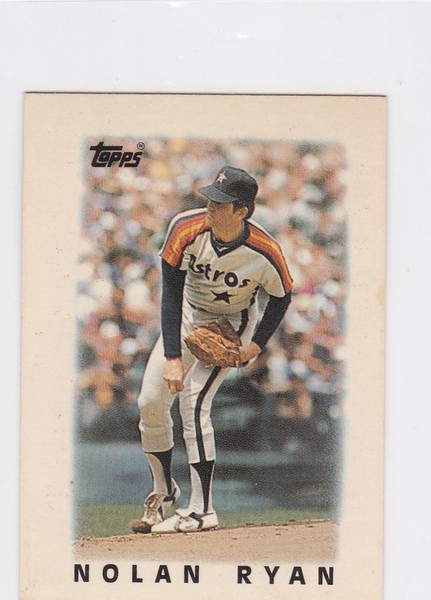 1986 Topps mini #43 Nolan Ryan Houston Astros