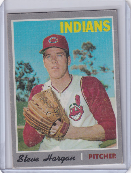 1970 Topps Baseball #136 Steve Hargan - Cleveland Indians