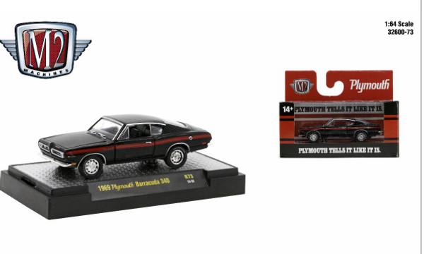 M2 Machines 1:64 Auto Authentic 1969 Plymouth Barracuda 340 Release 73