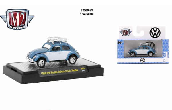 M2 Machines Auto Trucks 1:64 1956 VW Beetle Deluxe USA Model Rel 83