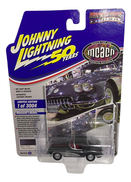 Johnny Lightning JLMC021 Muscle Car VER A 1958 Chevy Corvette Convertible