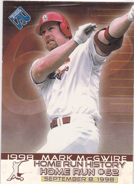 1999 Pacific Private Stock Home Run History #3 Mark McGwire St Louis Cardinals