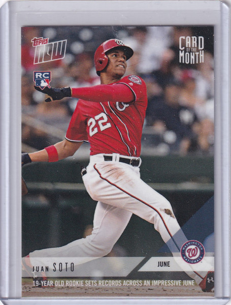 2018 Topps Now Card of the Month June Juan Soto - Washington Nationals