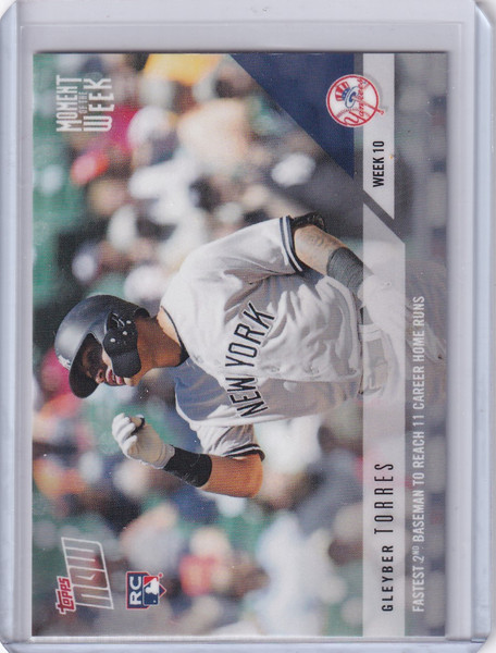 2018 Topps Now Moment of the Week #10 Gleyber Torres - New York Yankees