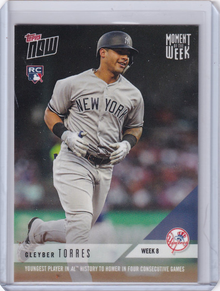 2018 Topps Now Moment of the Week #8 Gleyber Torres - New York Yankees