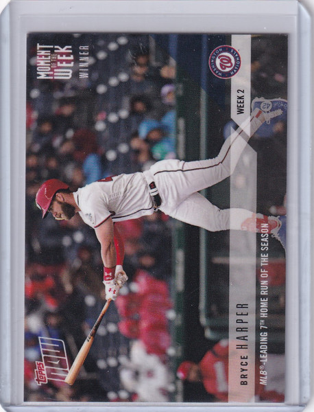 2018 Topps Now Moment of the Week #2 Bryce Harper - Washington Nationals