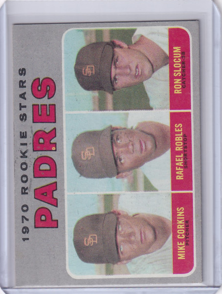 1970 Topps Baseball #573 Padres Rookies - Corkin / Robles / Slocum