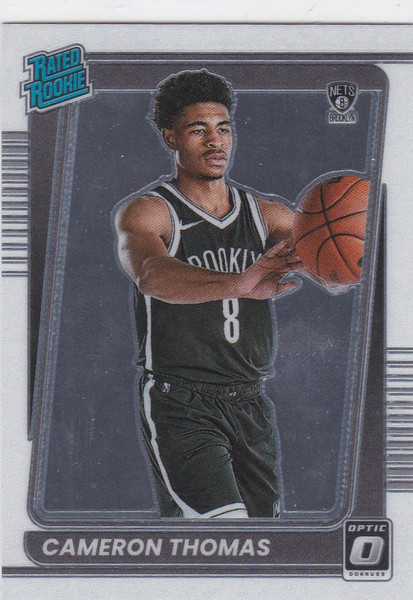 2021-22 Panini Donruss Optic #153 Cameron Thomas Rated Rookie Nets