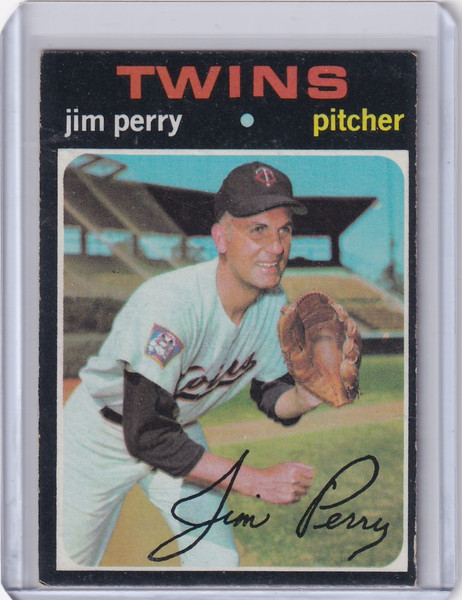 1971 Topps Baseball #500 Jim Perry - Minnesota Twins