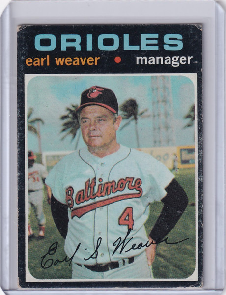 1971 Topps Baseball #477 Earl Weaver - Baltimore Orioles