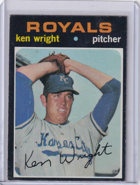 1971 Topps Baseball #504 Ken Wright - Kansas City Royals RC