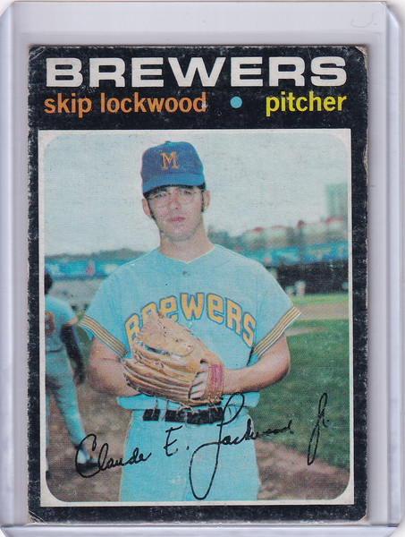 1971 Topps Baseball #433 Skip Lockwood - Milwaukee Brewers