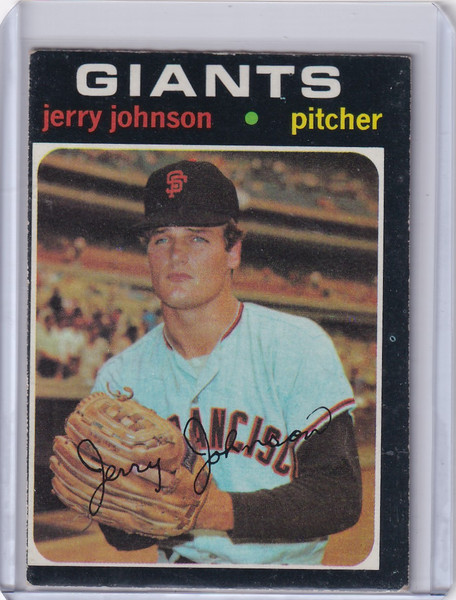 1971 Topps Baseball #412 Jerry Johnson - San Francisco Giants