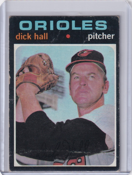1971 Topps Baseball #417 Dick Hall - Baltimore Orioles