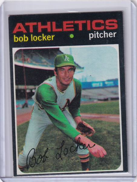 1971 Topps Baseball #356 Bob Locker - Oakland Athletics