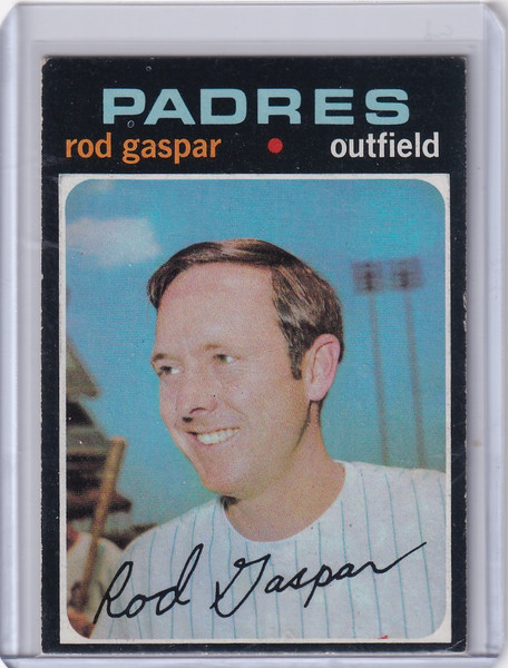 1971 Topps Baseball #383 Rod Gaspar - San Diego Padres