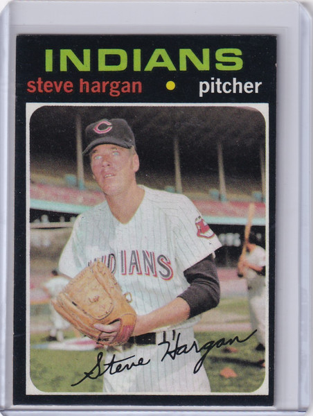 1971 Topps Baseball #375 Steve Hargan - Cleveland Indians
