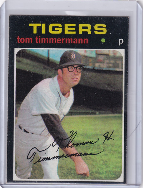 1971 Topps Baseball #296 Tom Timmermann - Detroit Tigers