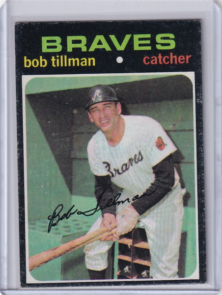 1971 Topps Baseball #244 Bob Tillman - Atlanta Braves