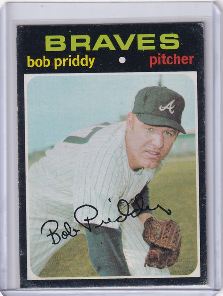 1971 Topps Baseball #147 Bob Priddy - Atlanta Braves