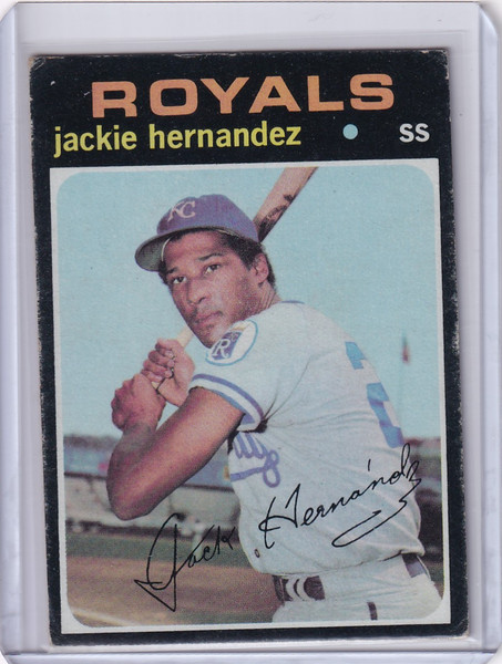 1971 Topps Baseball #144 Jackie Hernandez - Kansas City Royals