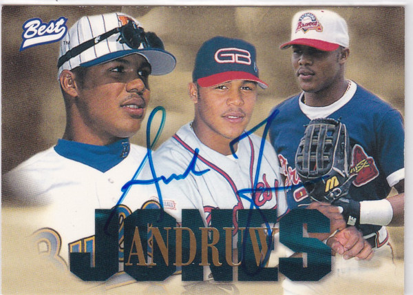 1996 Best Baseball Andruw Jones Auto Play of the Year Atlanta Braves