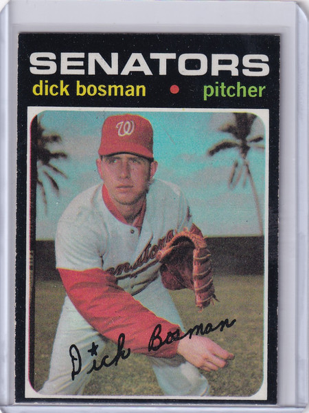 1971 Topps Baseball #60 Dick Bosman - Washington Senators