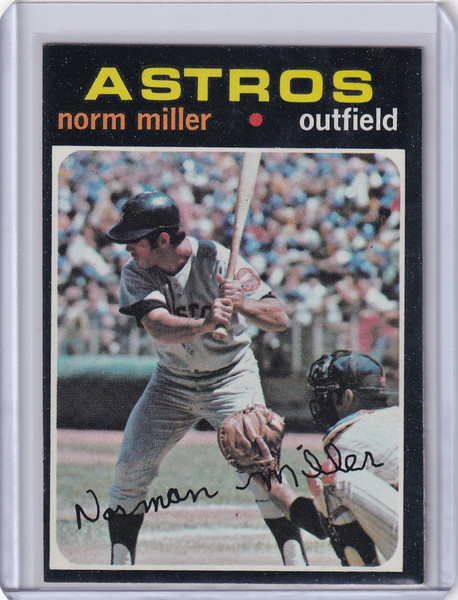 1971 Topps Baseball #18 Norm Miller - Houston Astros