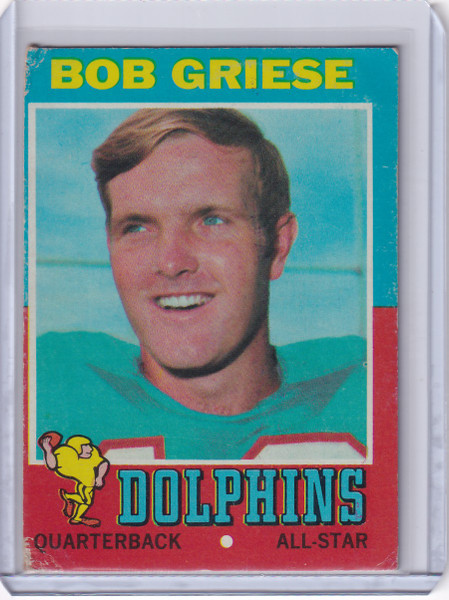 1971 Topps Football #160 Bob Griese - Miami Dolphins