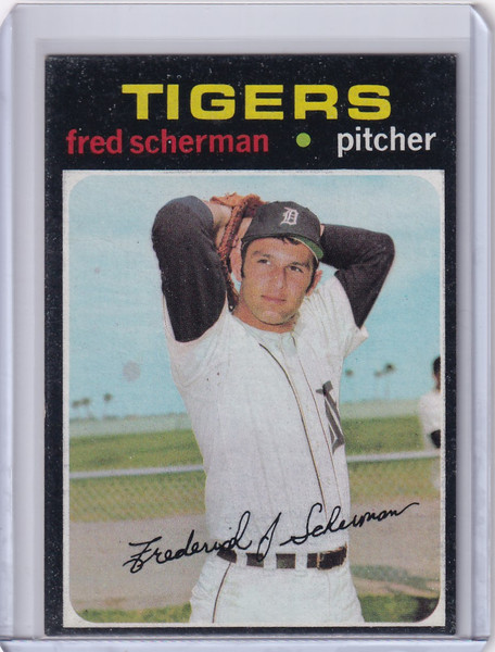 1971 Topps Baseball #316 Fred Scherman - Detroit Tigers RC